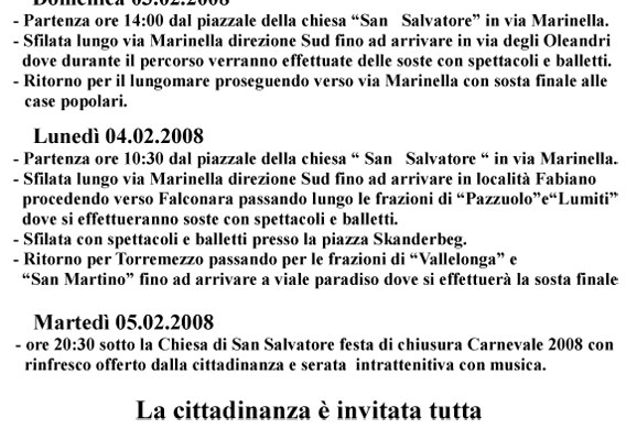�Manifesto - A.V.A.M.S. - Carnevale 2008�