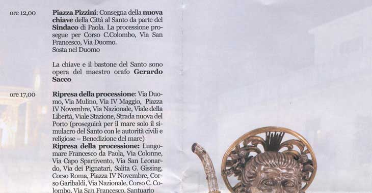 �Festeggiamenti in Onore di San Francesco di Paola - Programma Religioso�